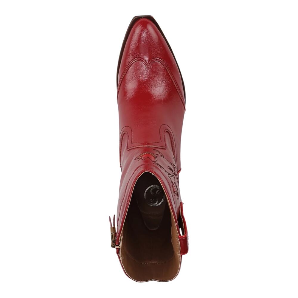 Sam & Libby Women's Flash Block Heel Western Low Shaft Boots Red Size 8 - Picture 4 of 5